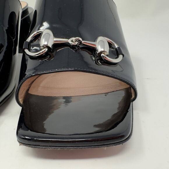 Gucci Patent Leather Lexi Horsebit Slide Sandals - Picture 4 of 12